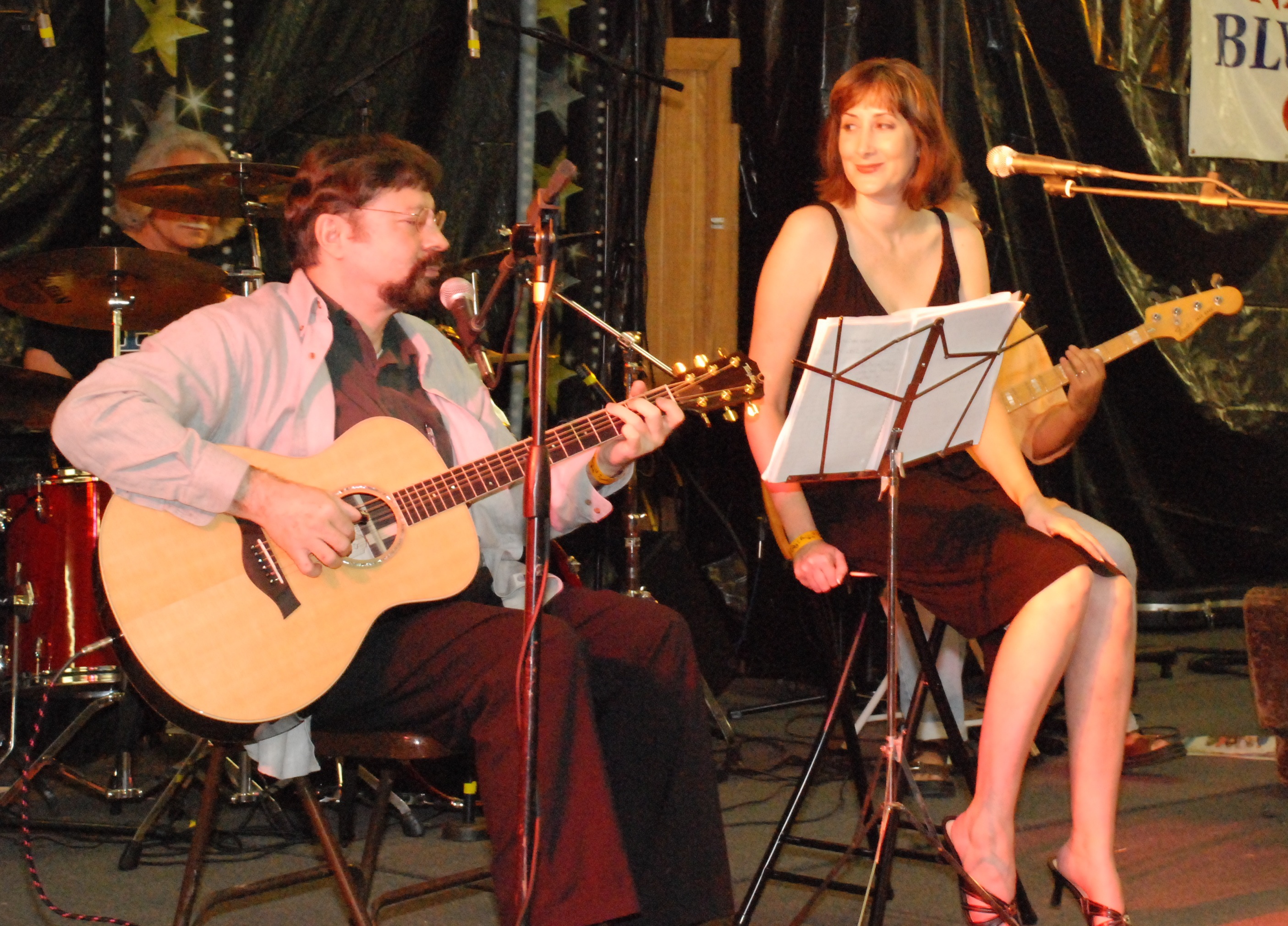 Michael and Melissa Birnbaum performing at Navasota Bluesfest in 2008