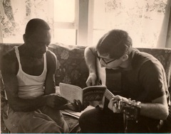 Mance and Michael read music 1966