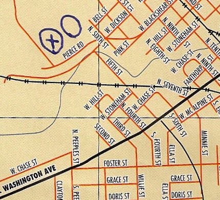 detail of Navasota Map
