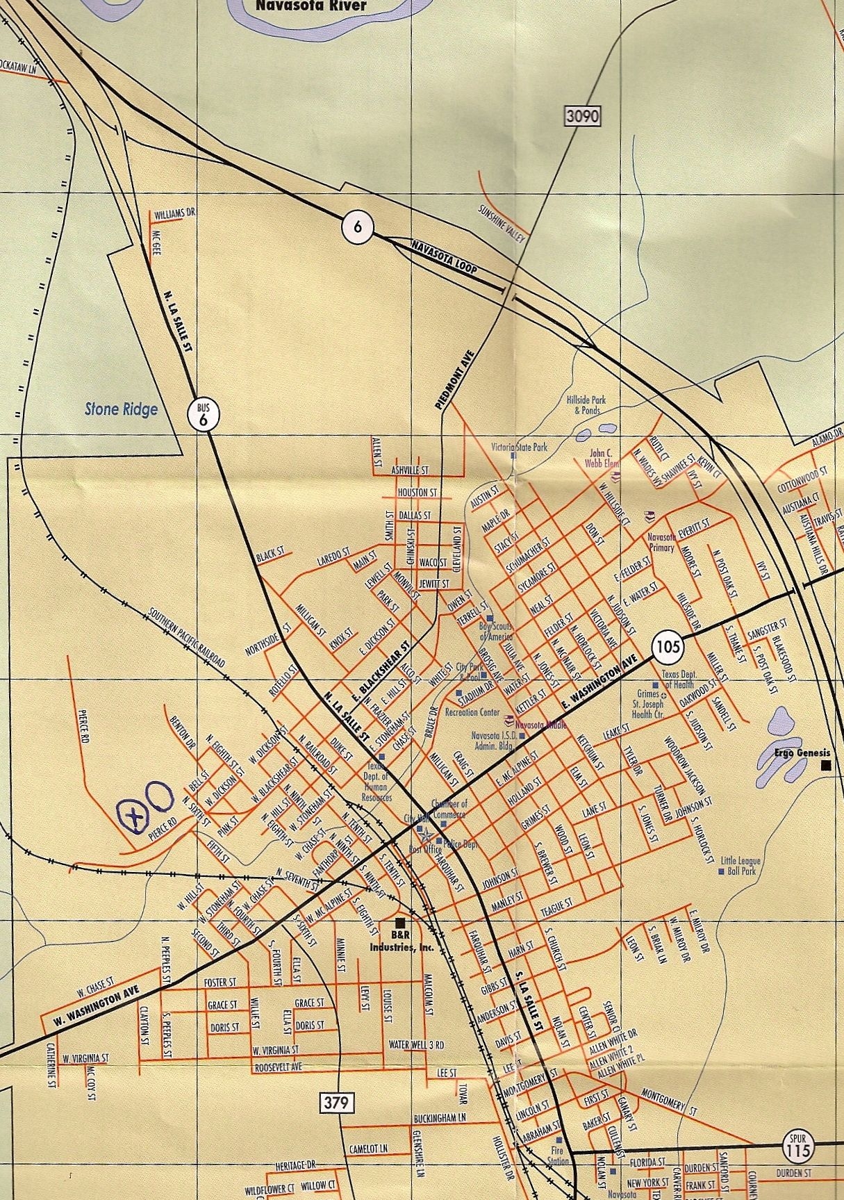 Map of Navasota, Texas